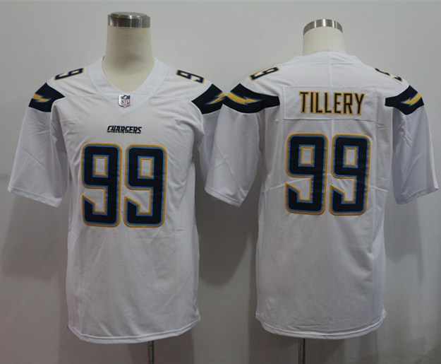 Men's Los Angeles Chargers Jerry Tillery #99 White Jersey